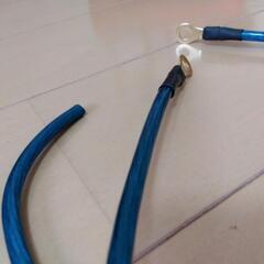 汎用　アーシングケーブル　ブルー　未使用　と　カットありの画像