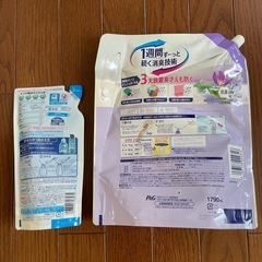 折りたたみ式アルミハンガー（52ピンチ）＋洗剤・柔軟剤まとめてお譲りしますの画像