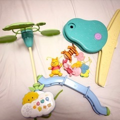 【美品】プーさんのえらべる回転6wayジムにへんしんメリーの画像