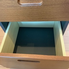 【同時購入1000円】木製　デスクワゴン　キャスター付きの画像