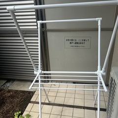 ★美品コンパクトX型物干し(BH01X ホワイト)の画像