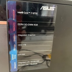 デスクトップパソコン ASUS M32CD win10 i7-6700 メモリ8GB HDD1TB DVD-RW Wi-Fi の画像