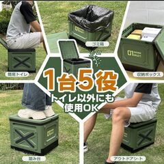 簡易トイレ(PP-ABS製で耐荷重も十分)の画像