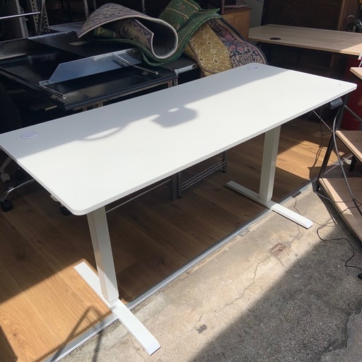 ☆ジモティ割あり☆ ミーティングデスク 赤茶 H71.5×D120×W300