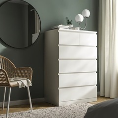 IKEA MALM マルム チェスト（引き出し×6）, ホワイトの画像