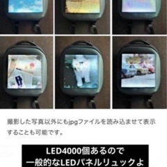 推し活にも！未使用！LEDパネルリュックサック。光る！の画像