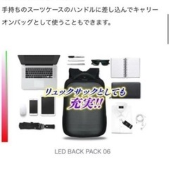推し活にも！未使用！LEDパネルリュックサック。光る！の画像