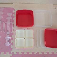 アウトドア　弁当箱3段　カゴ　バスケット　セットの画像