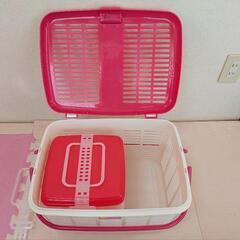 アウトドア　弁当箱3段　カゴ　バスケット　セットの画像