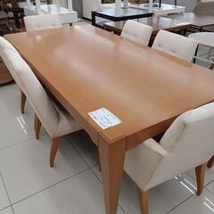 ★リユースのサカイ日立店★HJ7297 DONGHIA ダイニングテーブルセット ナチュラルブラウン H73×D105×W210 クリーニング済み の画像