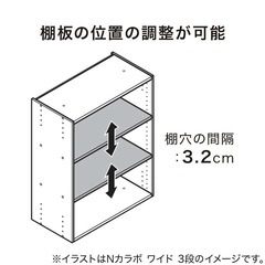【ニトリ】カラーボックス　ワイド　4段の画像