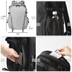MILESTO LIKID サイドバックルバックパック M ブラックの画像