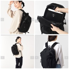 MILESTO LIKID サイドバックルバックパック M ブラックの画像
