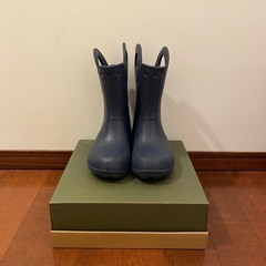 クロックス 長靴 J3 キッズ 21cm レインブーツ　ネイビー　紺
