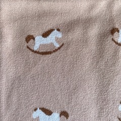 コットン100 お馬さん柄ブランケット　おくるみの画像
