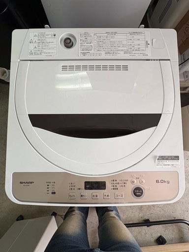 10,000/洗濯機/ES-GE6F/SHARP/2020年製/6kg/01 (一栄 神奈川) 大和の 
