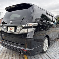 岡山【自社ローン】保証人無可★全国対応★ヴェルファイア【2.4Z】社外17インチAW/両側パワスラ/Bluetooth/走行中TV可/フリップダウンモニター/後席オットマン/バックカメラ/ETCの画像