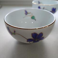 すみれ柄茶器5個セットの画像