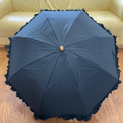 SUN BARRIER 100 　折りたたみ日傘　黒　完全遮光　②　の画像