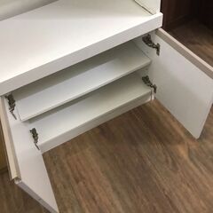 【ジャングルジャングル広陵店】　家具　レンジボード　ハイタイプ　ニトリ　ホワイト　☆ジモティー特別価格☆の画像