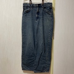 ヴィンテージ加工 ワイドジーンズの画像