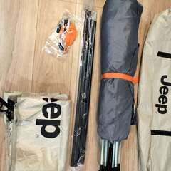 【新品】Jeep テント ワンタッチテント 2～3人用 二重層 設営簡単 uvカット加工（サイズ：210*160*高135cm 天井カバー付き）JP126の画像