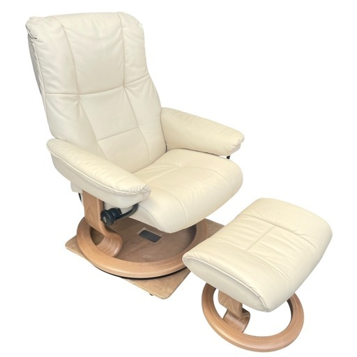 ★定価約35万円!! メイフェア 本革 ストレスレスチェア＆オットマン付き Ekornes エコーネス  M サイズ クラシックベース