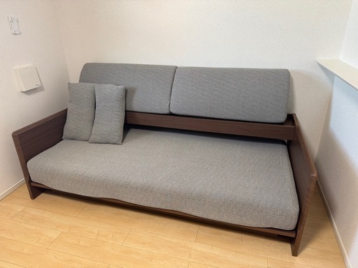 ニトリ ソファベッド 3WAY シングル対応／ミドルブラウン
