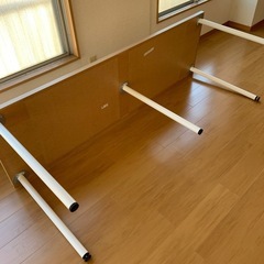 IKEA 200cm　テーブル デスク ラグカプテン 脚付き 長テーブル　の画像
