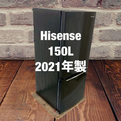 中古家電セット(冷蔵庫 Hisense 150L 2021年製 HR-D15CB 洗濯機 IRISOHYAMA 6kg 2021年製 IAW-T603BL)の画像