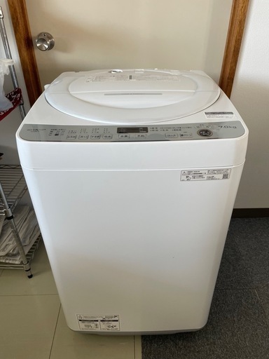 SHARP 洗濯機 7キロ ES-GE7F 風乾燥 2022年 格安 d3938 ES-GE7F｜洗濯機：シャープ