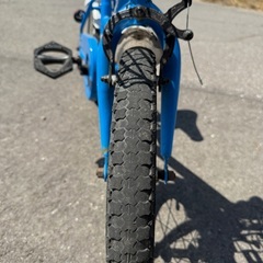 【無料】16インチ子供用自転車（ブルー）ブレーキ良好・ベル付き・錆ありの画像