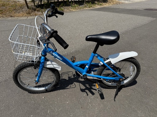 無料】16インチ子供用自転車（ブルー）ブレーキ良好・ベル付き