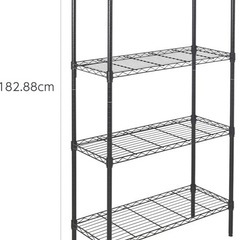 amazon basics 5段収納ラック 高さ調整可能の画像