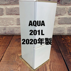 中古家電セット(冷蔵庫 AQUA 201L 2020年製 AQR-20KBK(W) 洗濯機 TOSHIBA 10kg 2022年製 AW-10M7 風呂水インバータ)の画像