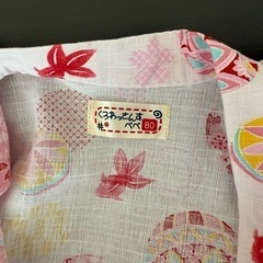 甚平 女の子 ベビー 甚平ロンパース ロンパス お祭り 盆踊り じんべい 80 日本製 くろわっさんすべべ 綿100 可愛い 浴衣 和柄 ロンパース の画像