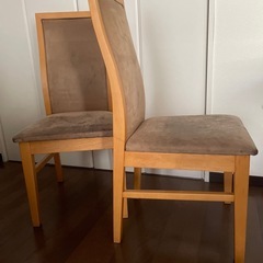 本レザー　ダイニングチェア2脚の画像