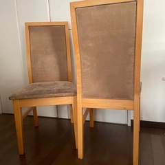 本レザー　ダイニングチェア2脚の画像