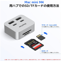   💻【新品未使用】Stouchi Mac Mini M4 ドッキングステーション SSD拡張対応 USB-Cハブ 6in1 高速USB-A10Gbps/SD/TFカードスロット付 NVMe SSD対応 Mac Mini M4/M4 Pro用 ハブ 拡張ポート ドック マックミニ Macアクセサリの画像