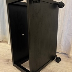 キャスター付きテレビ台／ローテーブル ブラック｜シンプルデザインの画像