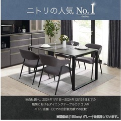 ニトリ　ダイニングテーブルセットの画像