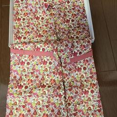 リバティ エプロン 割烹着の画像