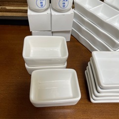 白い陶器製小皿 まとめ売り お猪口セットの画像