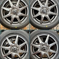 ⑮155/65R14新品タイヤ4本と中古ホイールとナット付きの画像