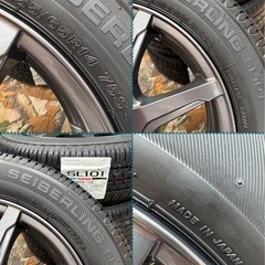 ⑮155/65R14新品タイヤ4本と中古ホイールとナット付きの画像