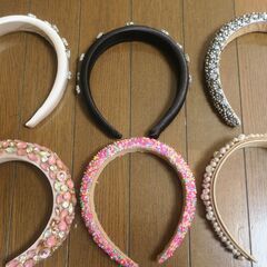 ハンドメイド 装飾ヘアバンド 6個セット カチューシャの画像