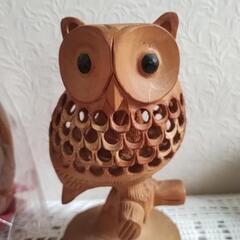 フクロウ置物の画像