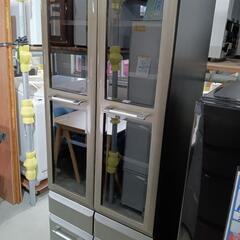 値下げしました！配達可【食器棚】【グレーメタリック】クリーニング...