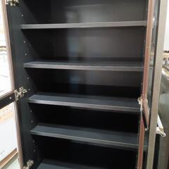値下げしました！配達可【食器棚】【グレーメタリック】クリーニング済み【管理番号10308】佐の画像