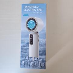 ハンディファン　卓上扇風機　首掛けファン　冷却プレート付き　LED表示の画像